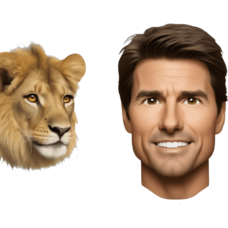 Tom Cruise avec un lion emoji