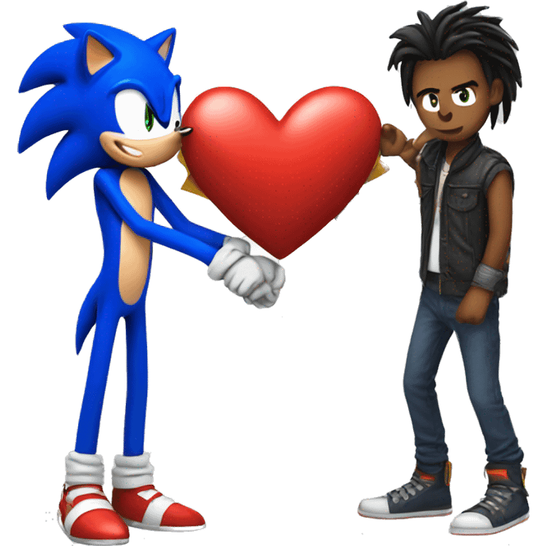 sonic love emoji