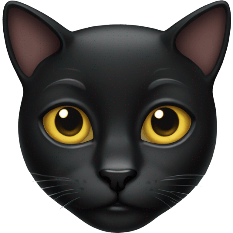 face of a black cat  emoji