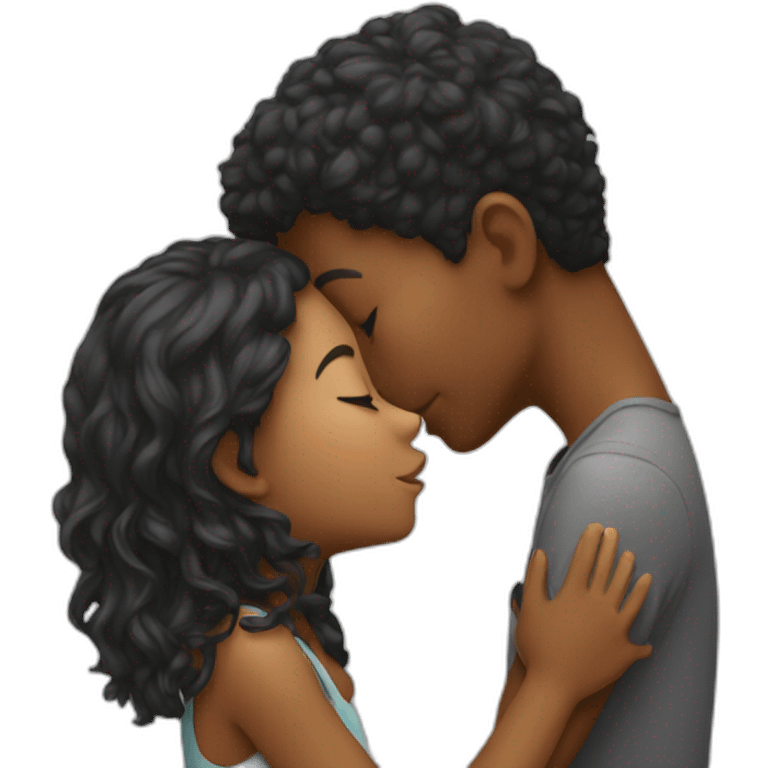 Boy kissing a girl  emoji