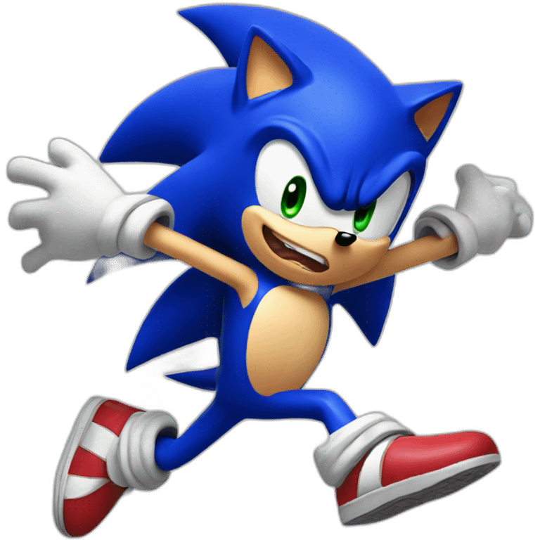 sonic expression of an adrenaline rush emoji