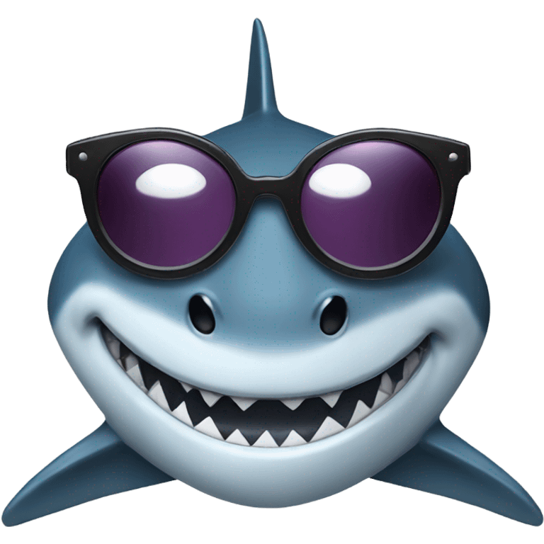 Shark with glasses emoji