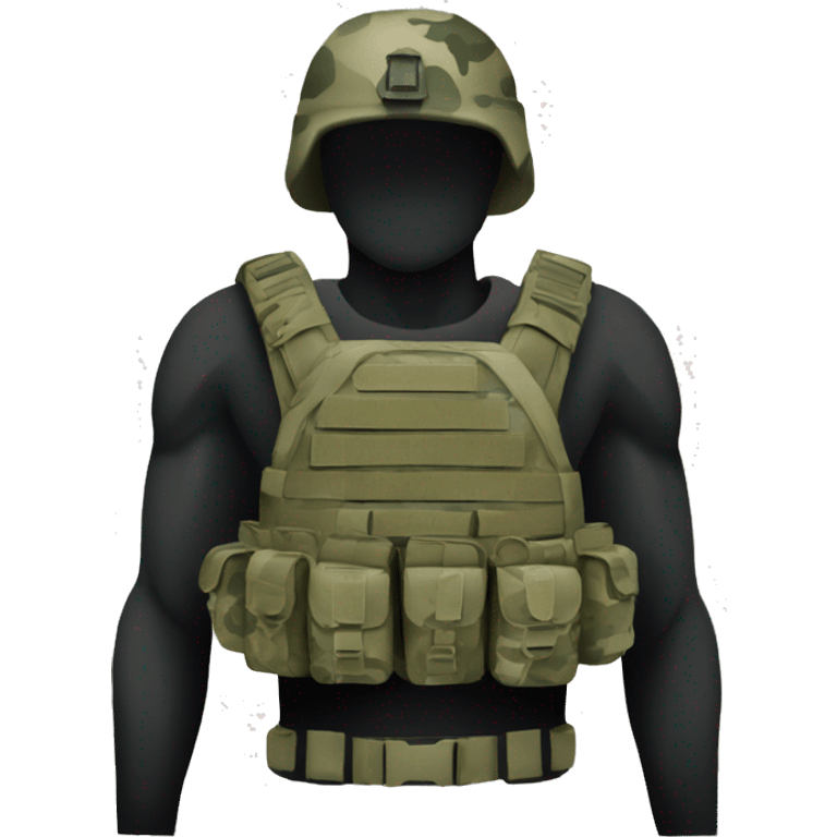 Camouflage plate carrier army emoji