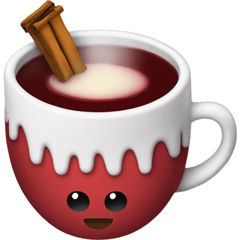 Hot wine in a christmas cup emoji