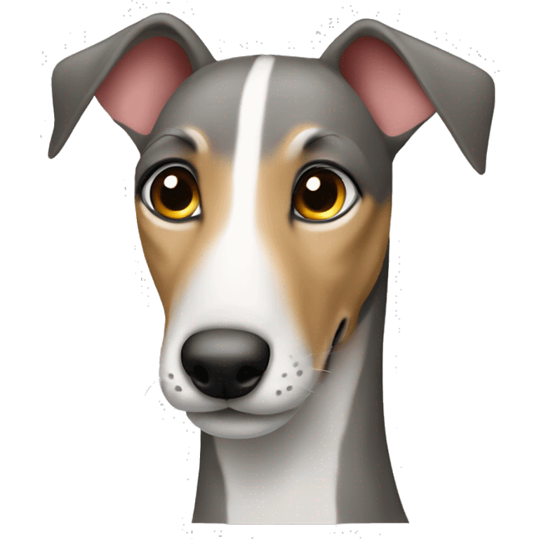 fawn tiger greyhound with gray head emoji