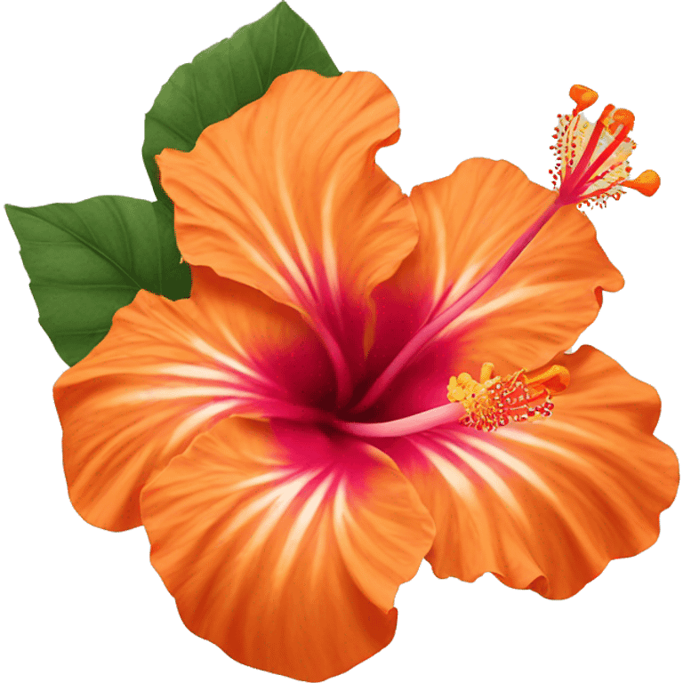 orange Hibiscus flower emoji