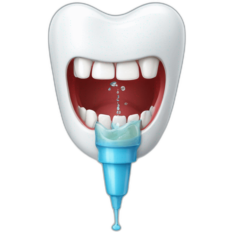 dental irrigator eats a person emoji