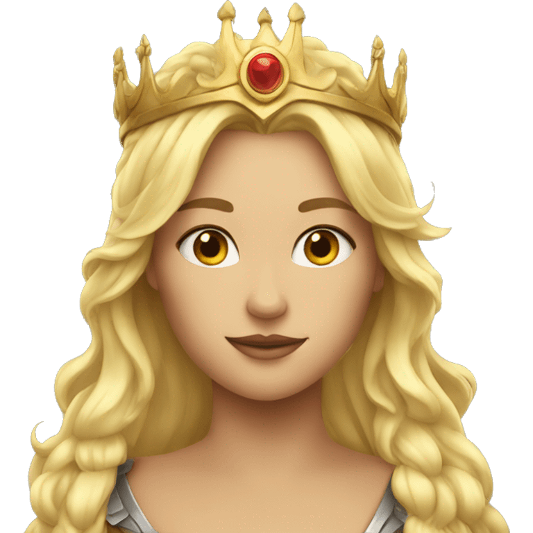 blond Valkyrie with a crown emoji