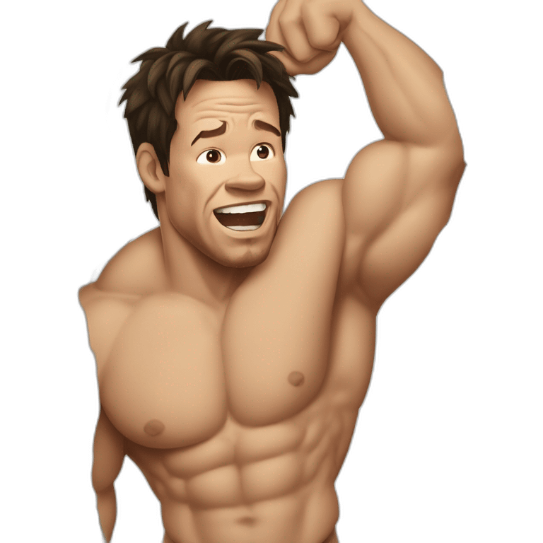 Mark Wahlberg in a loin cloth emoji