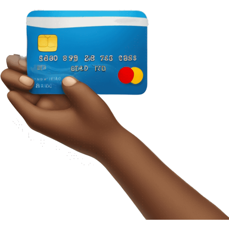 Hand holding a credit card emoji