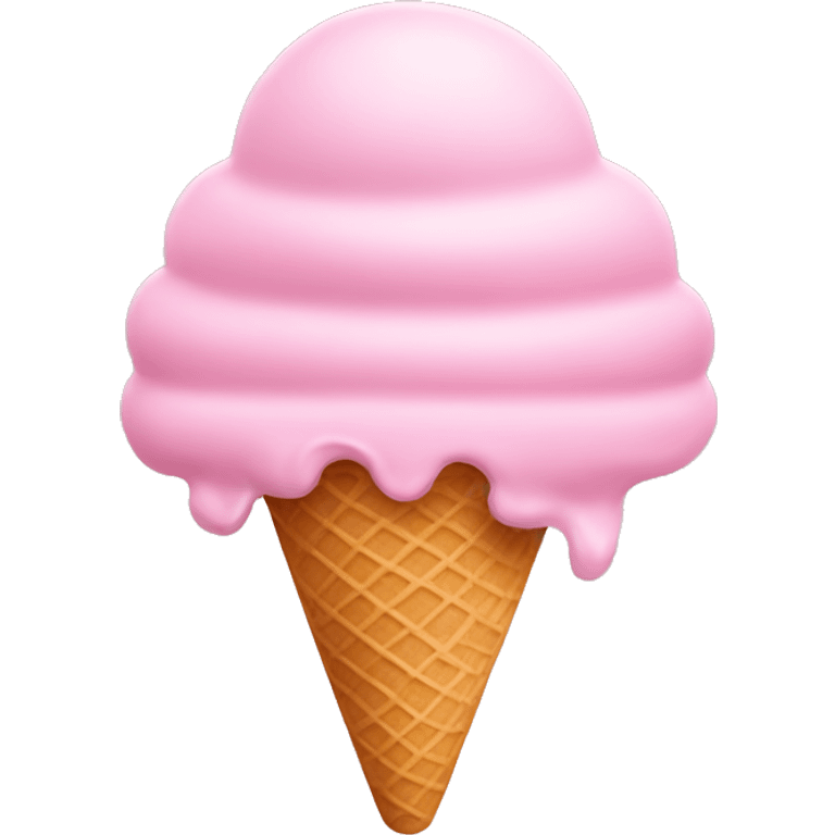 Pastel pink ice cream  emoji