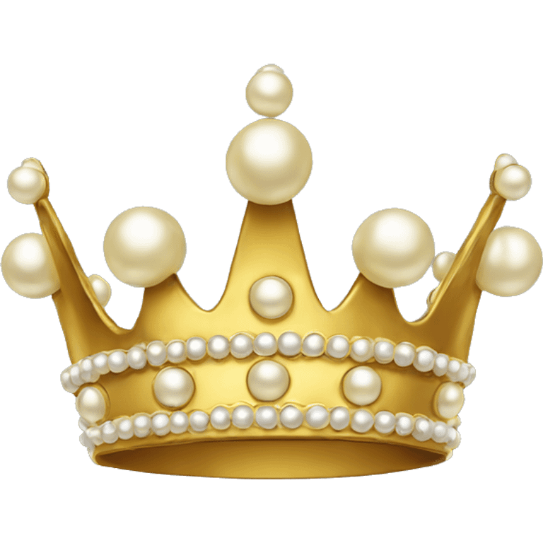 Gold pearl crown  emoji