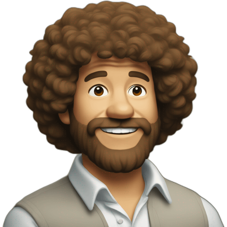 Bob Ross painting emoji