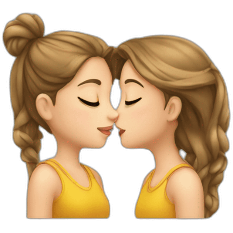 Girl kiss girl emoji