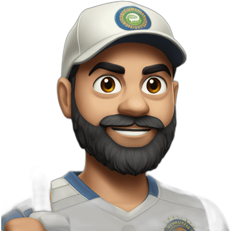 Virat Kohli with bat emoji