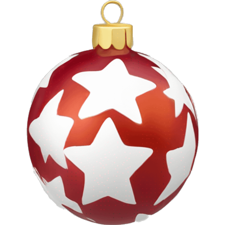 Red and white bauble emoji