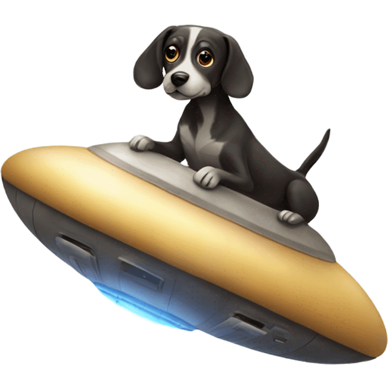 Dog riding ufo emoji