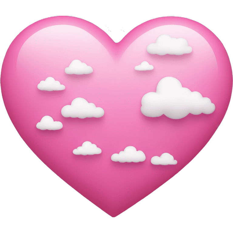 pink heart with clouds emoji