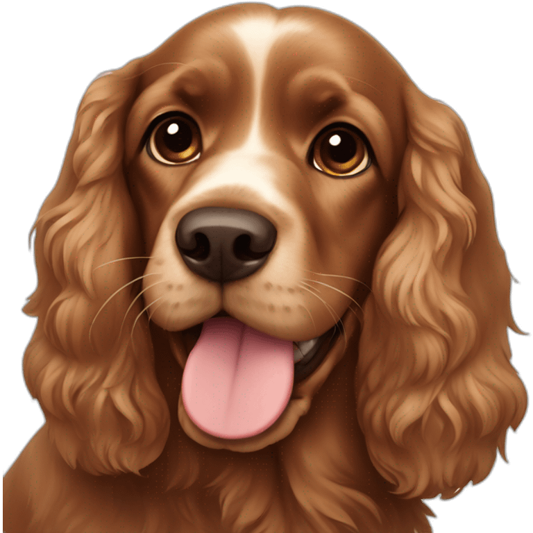 cute brown cocker spaniel emoji