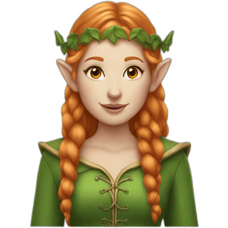 Elf woman ginger white emoji