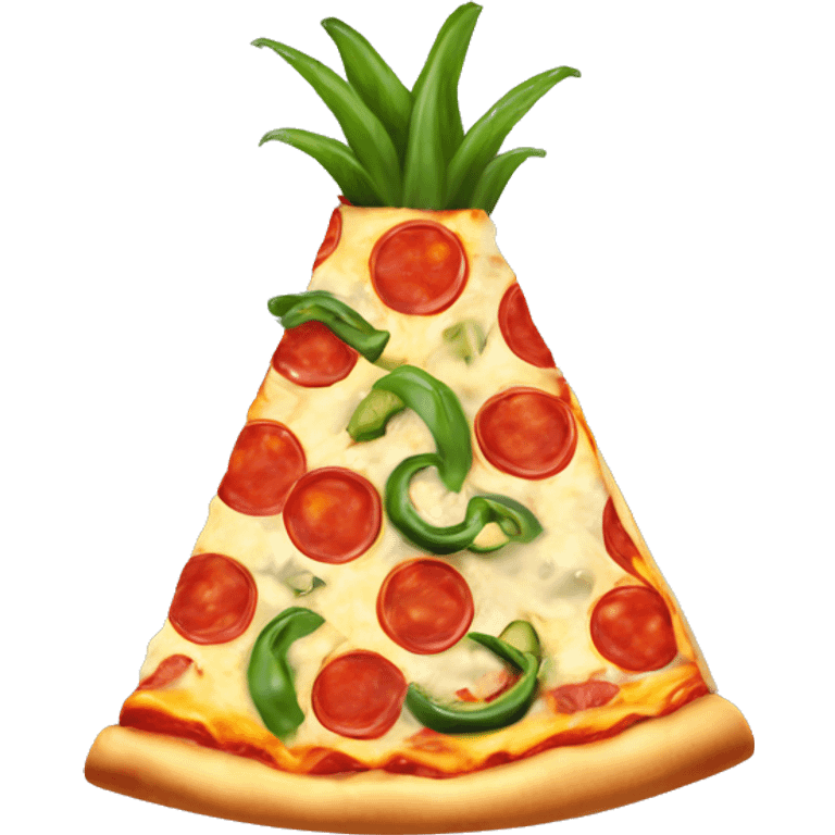 Pizza with pineapple and jalapeños  emoji