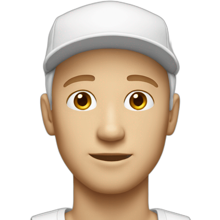 white man with a white cap emoji