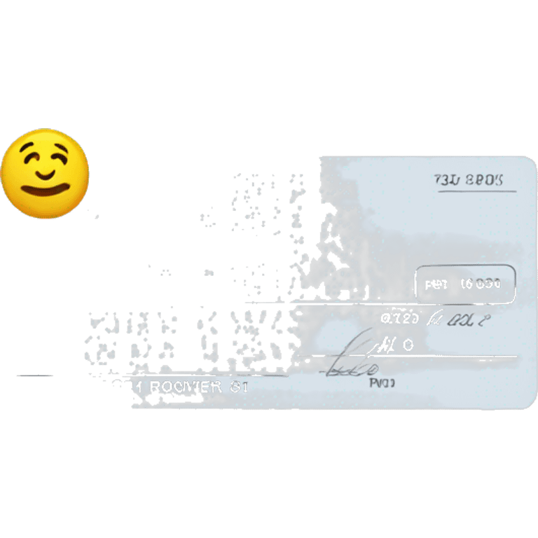 Bank check emoji