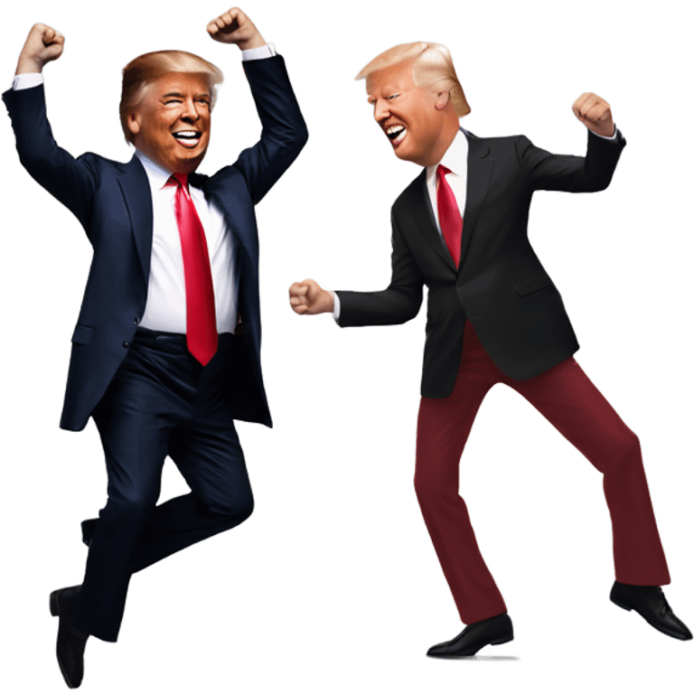 Dancing Trump and Elon emoji