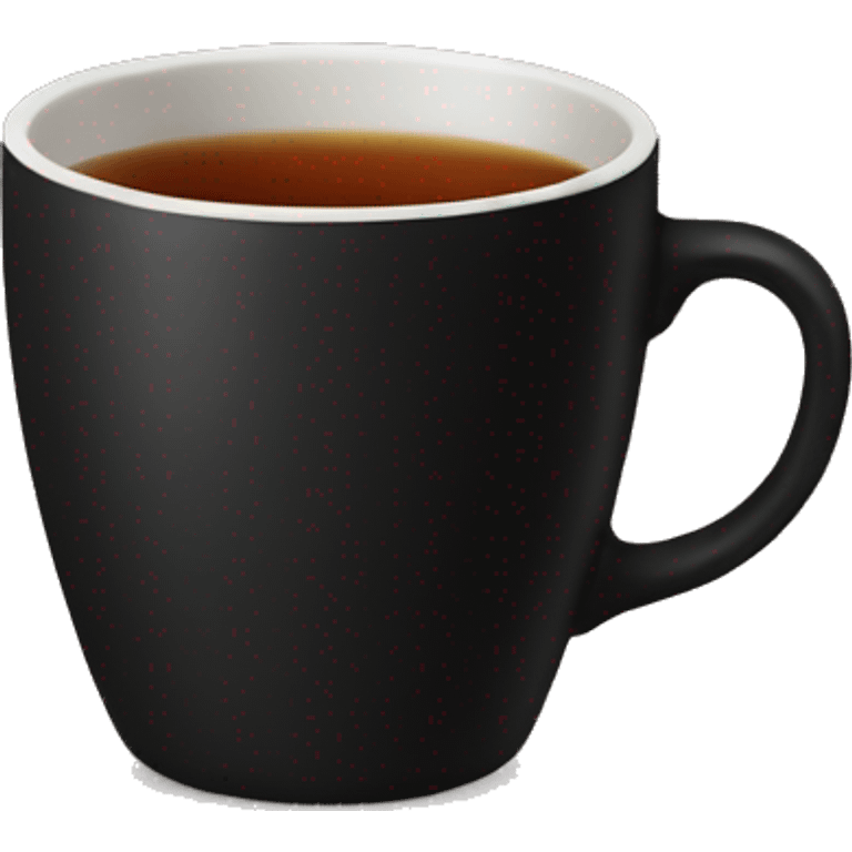 Black cup of tea emoji