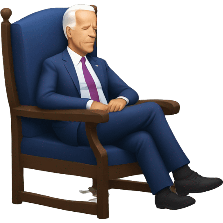 biden asleep in a chair emoji