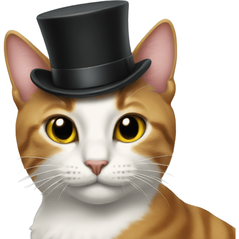 Cat with a top hat emoji