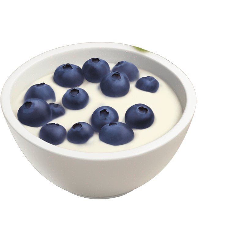 yoghurt bowl with grapes and blueberries emoji