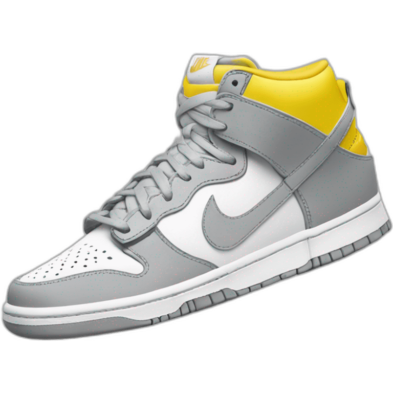 white light gray and light yellow nike dunk emoji