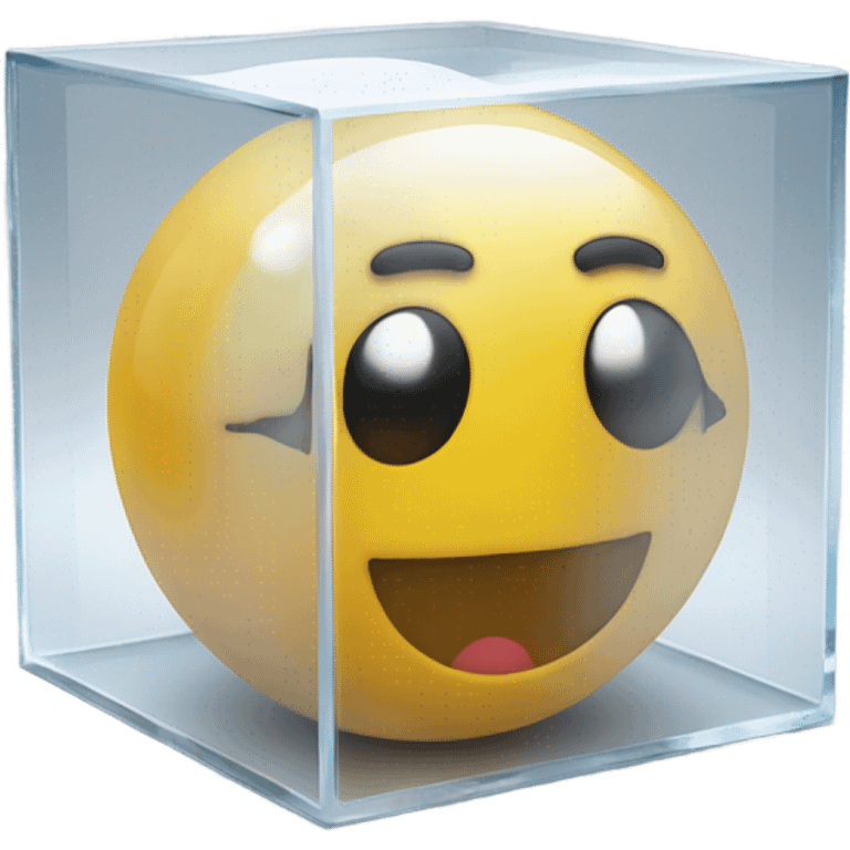 abs inside a glass cube emoji