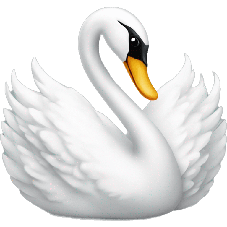 an elegant swan emoji