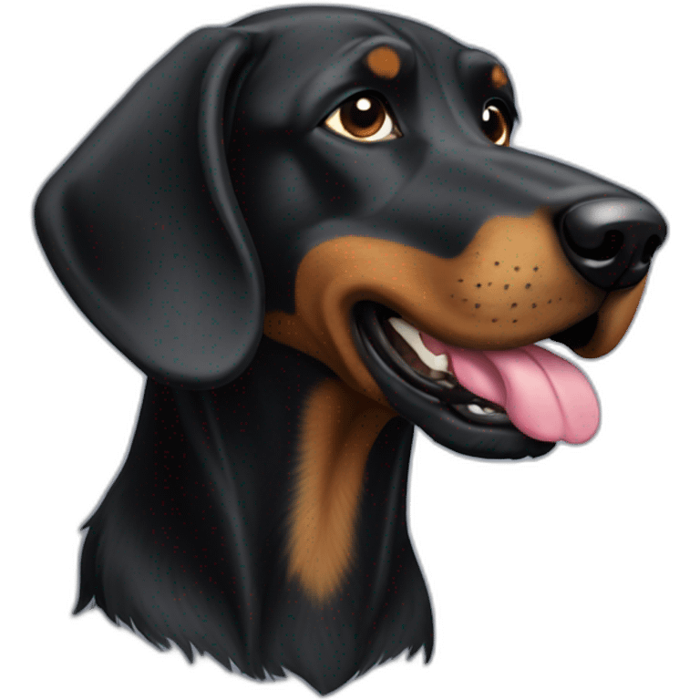 black hound dog emoji