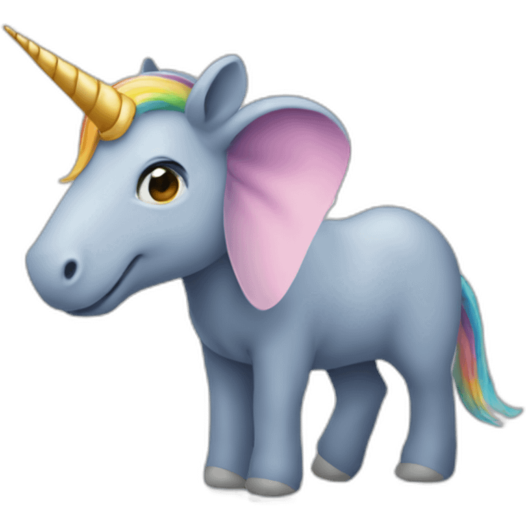 half unicorn and half elephant emoji