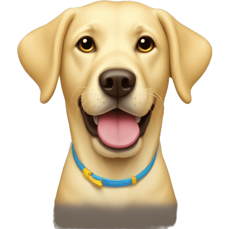 yellow lab with toy in his mouth  emoji