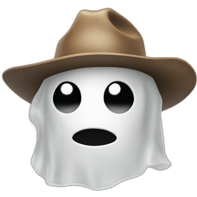 Ghost with cowboy hat emoji