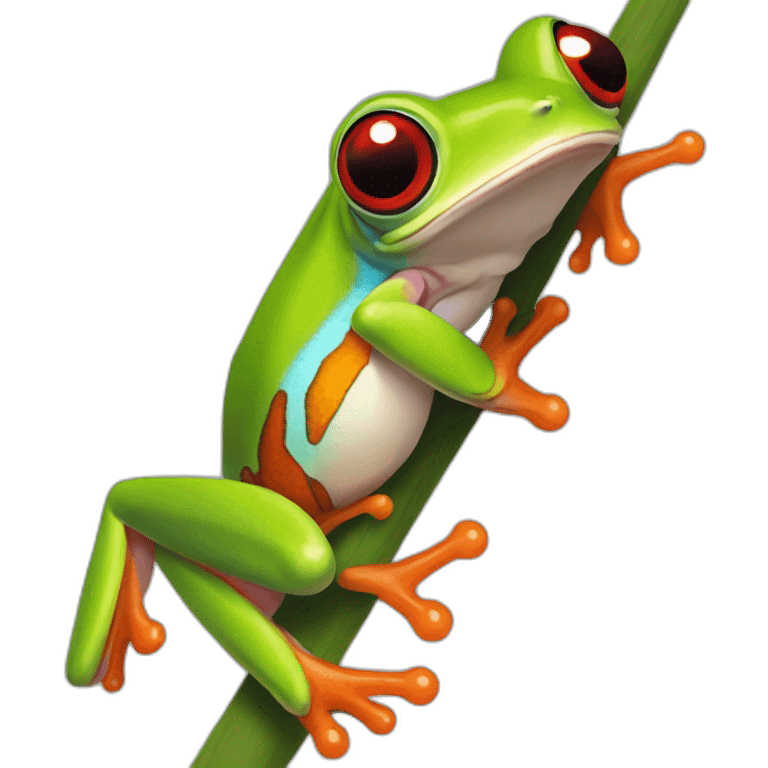 Red eyes tree frog agalychnis emoji