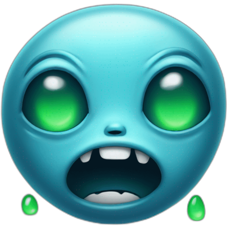 Alien crying emoji