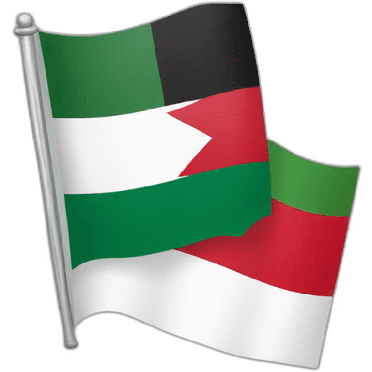 Palestine flag and algerian flag emoji