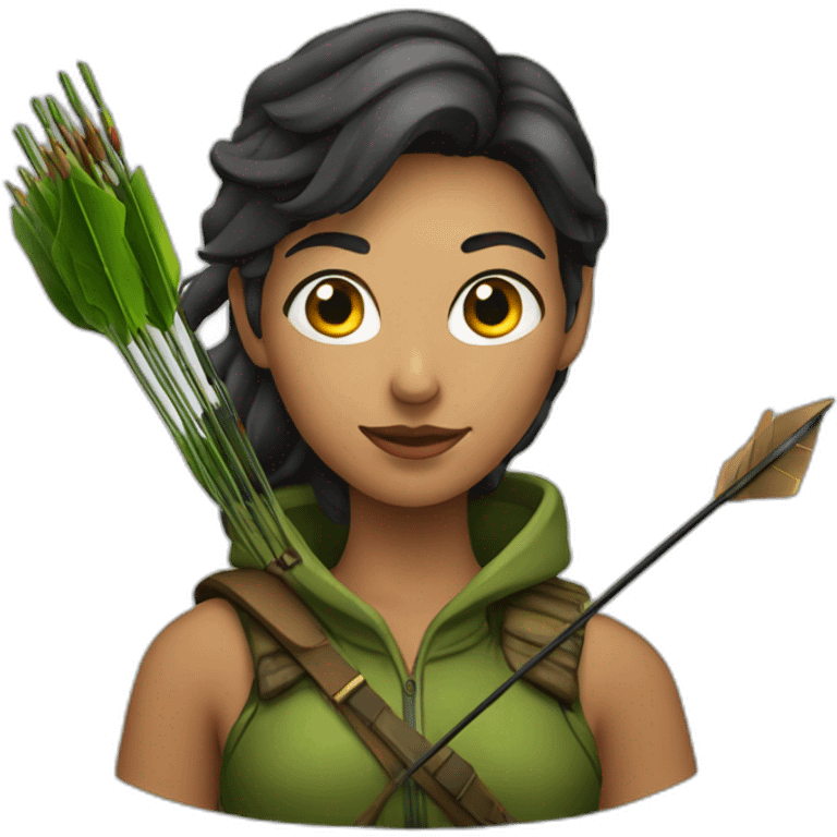 Female hunter with arrow emoji