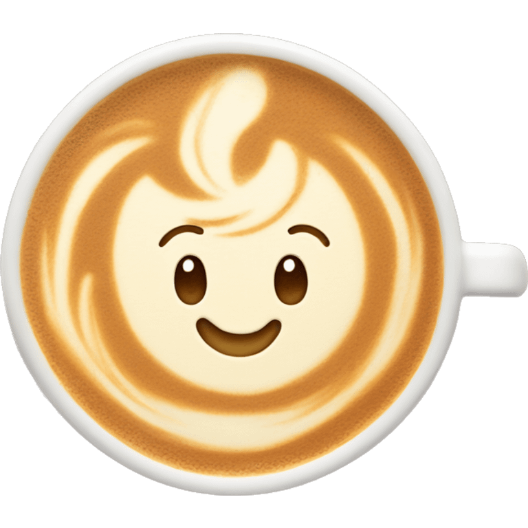 Beige latte art emoji