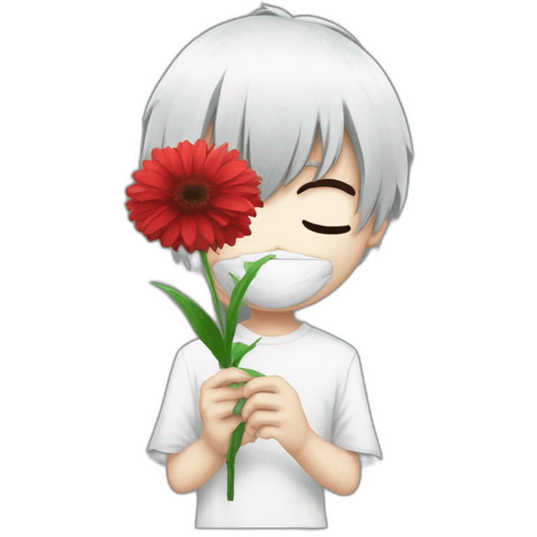 kaneki hold flower emoji