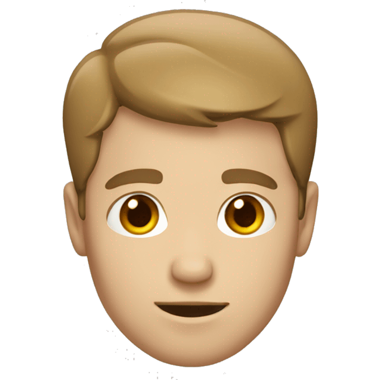 white guy with short brown hair emoji