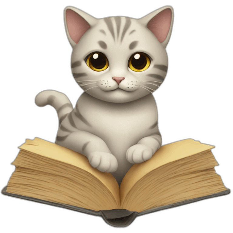 cat with book emoji