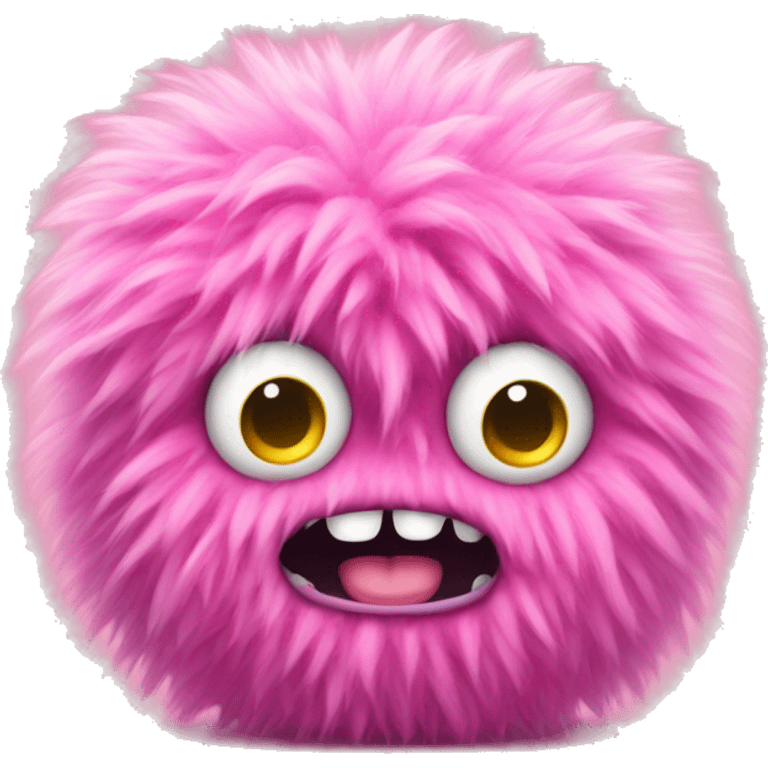 Pink fluffy monster  emoji