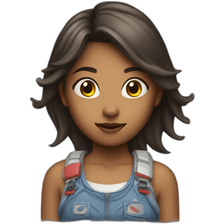 a girl playing videogame emoji