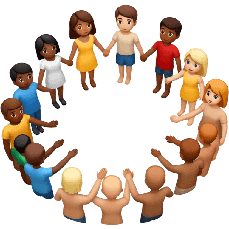 a group of professional holding hands in circle emoji